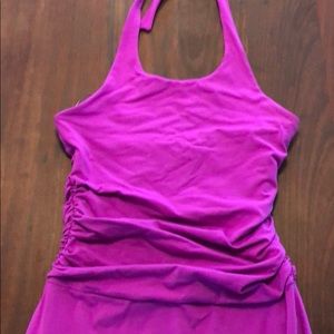 Susana Monaco purple mini halter dress